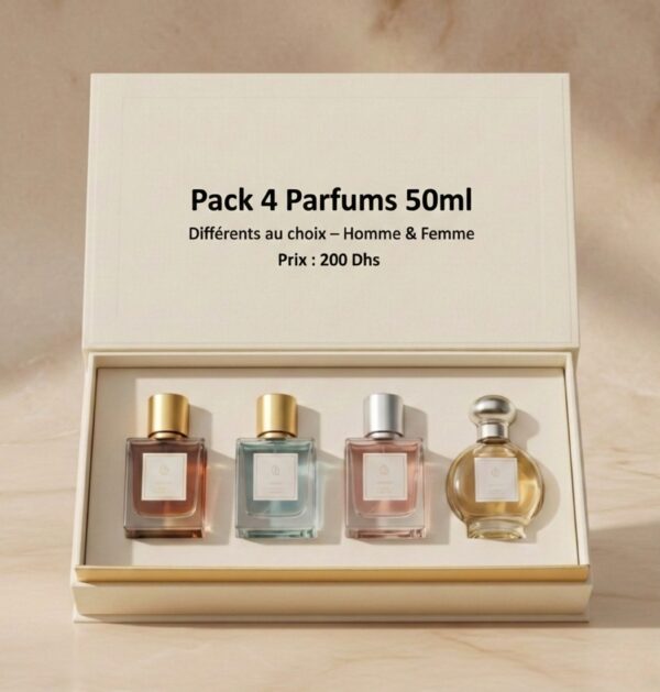 4 Parfums 50ml au Choix ( Contactez-nous sur WhatsApp pour choisir vos parfums. )